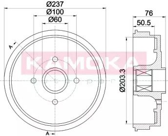 KAMOKA 104055 -  Тормозной барабан