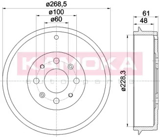 KAMOKA 104060 -  Тормозной барабан