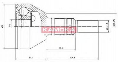 KAMOKA 6035 -  Шарнирный комплект, приводной вал