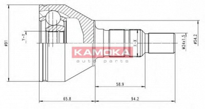 KAMOKA 6039 -  Шарнирный комплект, приводной вал