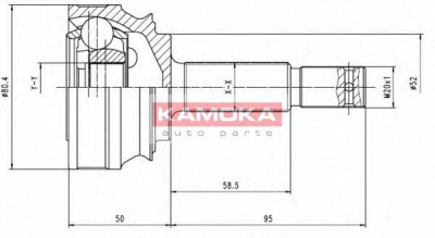 KAMOKA 6078 -  Шарнирный комплект, приводной вал