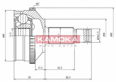 KAMOKA 6574 -  Шарнирный комплект, приводной вал