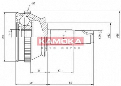 KAMOKA 6690 -  Шарнирный комплект, приводной вал