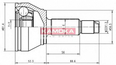 KAMOKA 6708 -  Шарнирный комплект, приводной вал