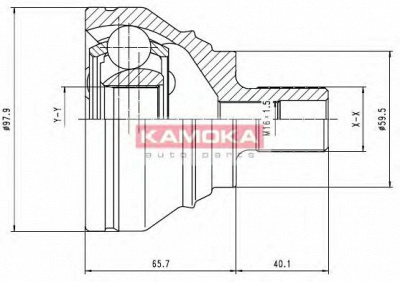 KAMOKA 7274 -  Шарнирный комплект, приводной вал