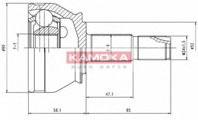 KAMOKA 7412 -  Шарнирный комплект, приводной вал