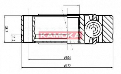 KAMOKA 8047 -  Шарнирный комплект, приводной вал