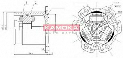 KAMOKA 8709 -  Шарнирный комплект, приводной вал