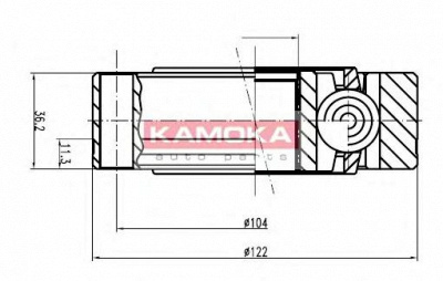 KAMOKA 9003 -  Шарнирный комплект, приводной вал