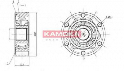 KAMOKA 9024 -  Шарнирный комплект, приводной вал