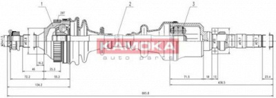 KAMOKA ct1138925a -  Приводной вал