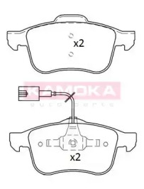 KAMOKA jq101212 -  Комплект тормозных колодок, дисковый тормоз