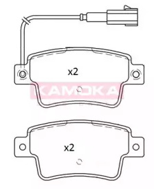KAMOKA jq101241 -  Комплект тормозных колодок, дисковый тормоз