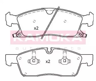 KAMOKA jq101250 -  Комплект тормозных колодок, дисковый тормоз