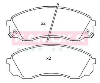 KAMOKA jq101263 -  Комплект тормозных колодок, дисковый тормоз
