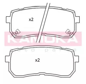 KAMOKA jq101264 -  Комплект тормозных колодок, дисковый тормоз