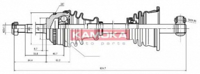 KAMOKA rn1138913a -  Приводной вал