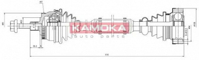 KAMOKA vw1138923a -  Приводной вал