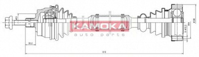 KAMOKA vw1138930 -  Приводной вал