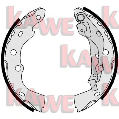 KAWE 01071 -  Комплект тормозных колодок