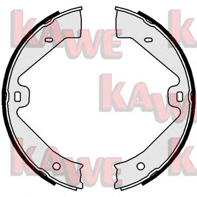 KAWE 01085 -  Комплект тормозных колодок, стояночная тормозная система