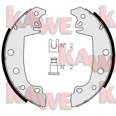 KAWE 02850 -  Комплект тормозных колодок