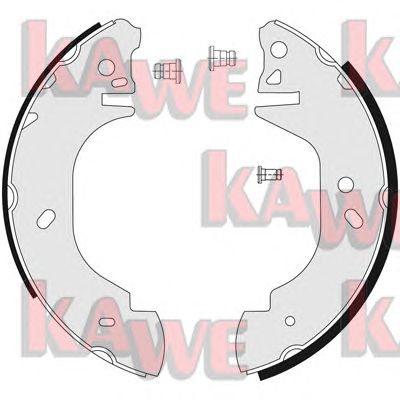 KAWE 06760 -  Комплект тормозных колодок