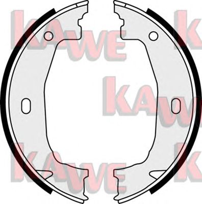 KAWE 08100 -  Комплект тормозных колодок, стояночная тормозная система