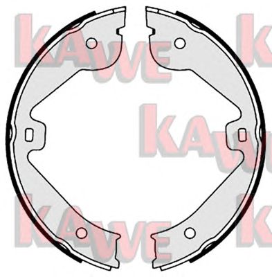 KAWE 09150 -  Комплект тормозных колодок, стояночная тормозная система