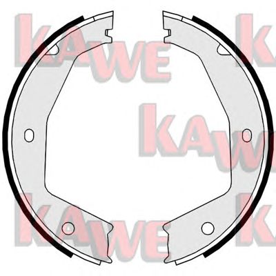KAWE 09670 -  Комплект тормозных колодок, стояночная тормозная система