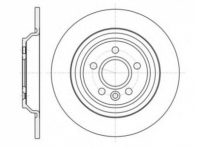 KAWE 6104500 -  Тормозной диск