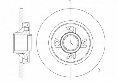 KAWE 6105800 -  Тормозной диск