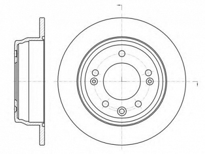 KAWE 6110500 -  Тормозной диск