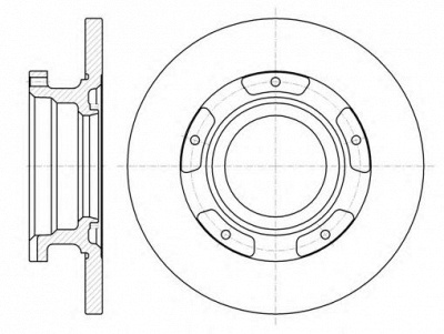 KAWE 6110700 -  Тормозной диск