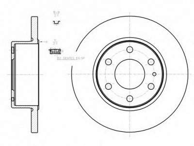 KAWE 6127400 -  Тормозной диск