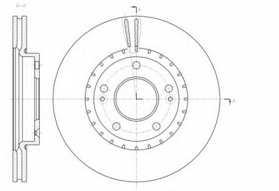 KAWE 6143410 -  Тормозной диск