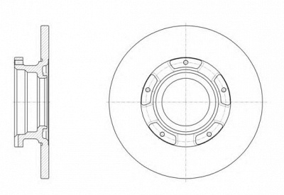 KAWE 6156600 -  Тормозной диск