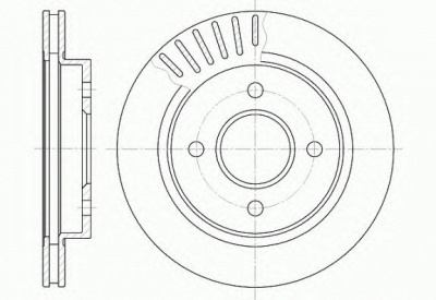 KAWE 616010 -  Тормозной диск
