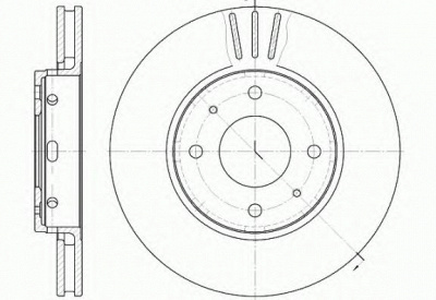 KAWE 658510 -  Тормозной диск