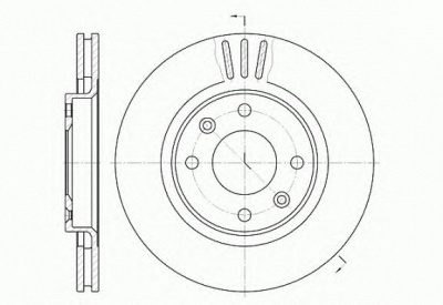 KAWE 660310 -  Тормозной диск