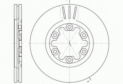 KAWE 695710 -  Тормозной диск