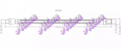 KAWE h0186 -  Тормозной шланг