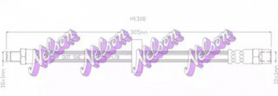 KAWE h1318 -  Тормозной шланг