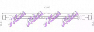 KAWE h3592 -  Тормозной шланг
