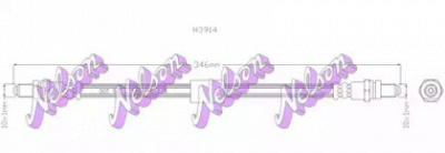 KAWE h3914 -  Тормозной шланг