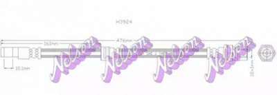 KAWE h3924 -  Тормозной шланг