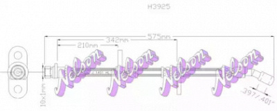 KAWE h3925 -  Тормозной шланг