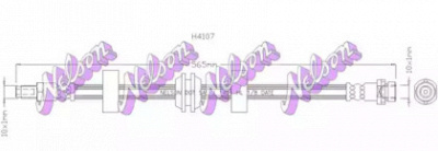 KAWE h4107 -  Тормозной шланг
