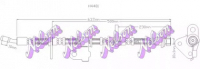 KAWE h4401 -  Тормозной шланг