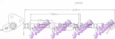KAWE h4530 -  Тормозной шланг
